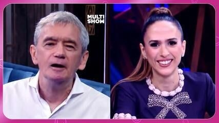 Serginho Groisman atualiza gírias e comanda divertido jogo de palavras no Lady Night. Reprodução: Globo