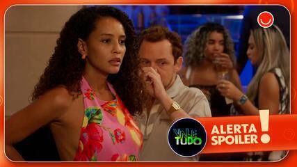 Raquel e Heleninha competem no samba em Vale Tudo. Legenda da imagem. Reprodução: Globo