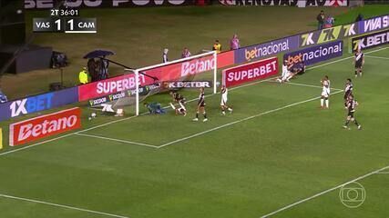 Empate entre Vasco e Atlético-MG em jogo da 19ª rodada do Brasileirão. Reprodução: Globo