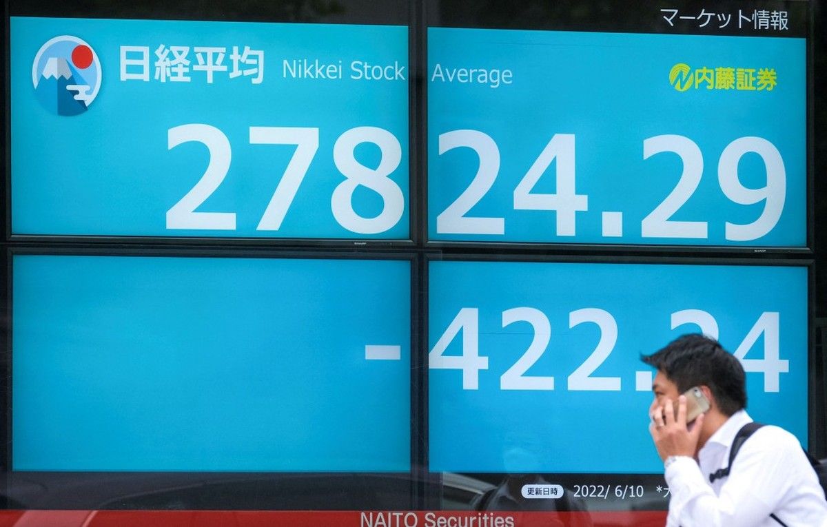 Queda nas ações em mercados asiáticos, moderada em Hong Kong e China. Reprodução: Globo