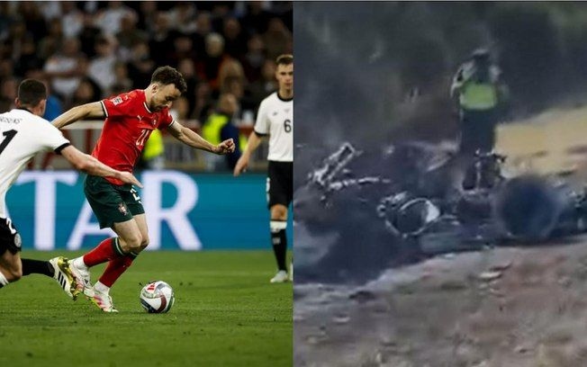 Diogo Jota, atacante do Liverpool e da Seleção Portuguesa, morre em acidente de carro na Espanha. Reprodução:  Esporte IG