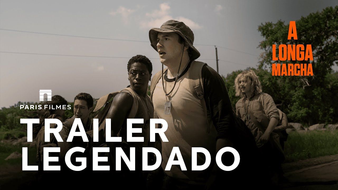 Sessão de A Longa Marcha: Caminhe ou Morra, com convidados caminhando em esteiras em Los Angeles. Legenda da imagem. Reprodução: Brian Asman