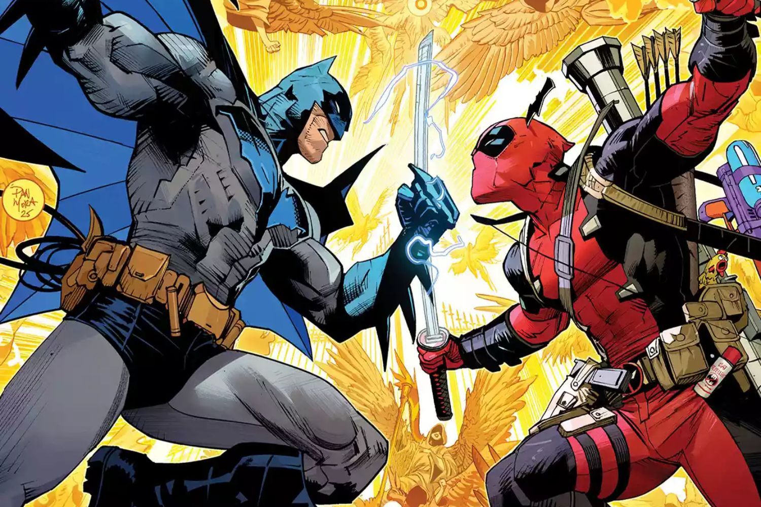 Batman e Deadpool se unem em nova série de quadrinhos. Reprodução: Gizmodo