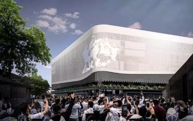 Audiência pública sobre o projeto de nova arena do Santos FC na Vila Belmiro. Reprodução: ESPN Brasil