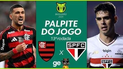 Flamengo recebe o São Paulo em busca da manutenção da liderança no Maracanã.; Reprodução: Globo