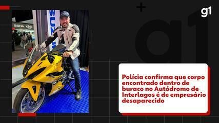 Corpo de empresário desaparecido é encontrado em buraco em Interlagos. Reprodução: Globo