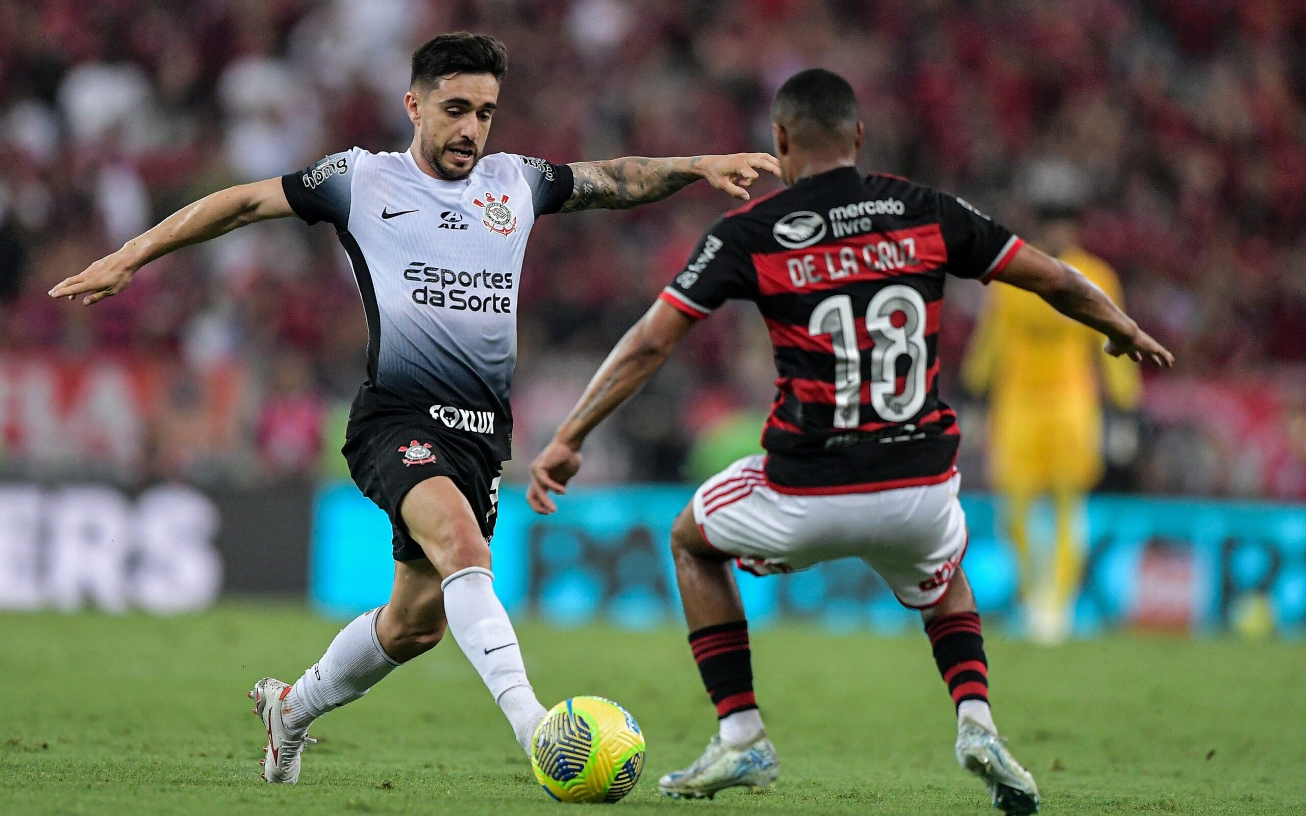 Flamengo e Corinthians se enfrentam no Maracanã pela sexta rodada do Campeonato Brasileiro. Reprodução: Lance.
