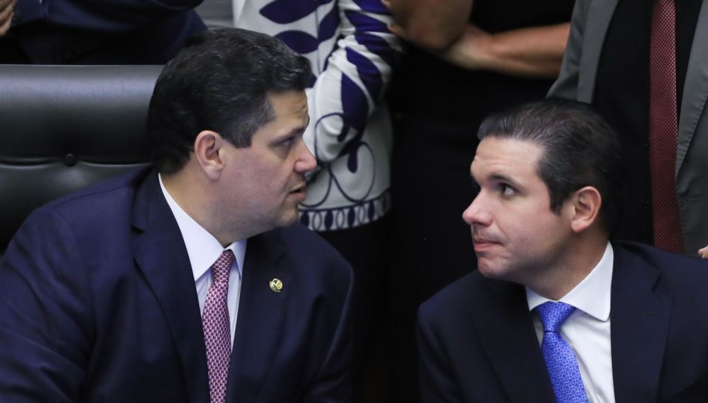 Davi Alcolumbre e Hugo Motta discutem propostas do governo em Brasília. Reprodução: CNN Brasil