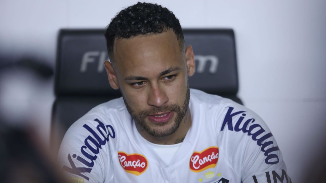 Jogador do Santos se recupera de lesão e continua afastado dos treinos.; Reprodução: ESPN