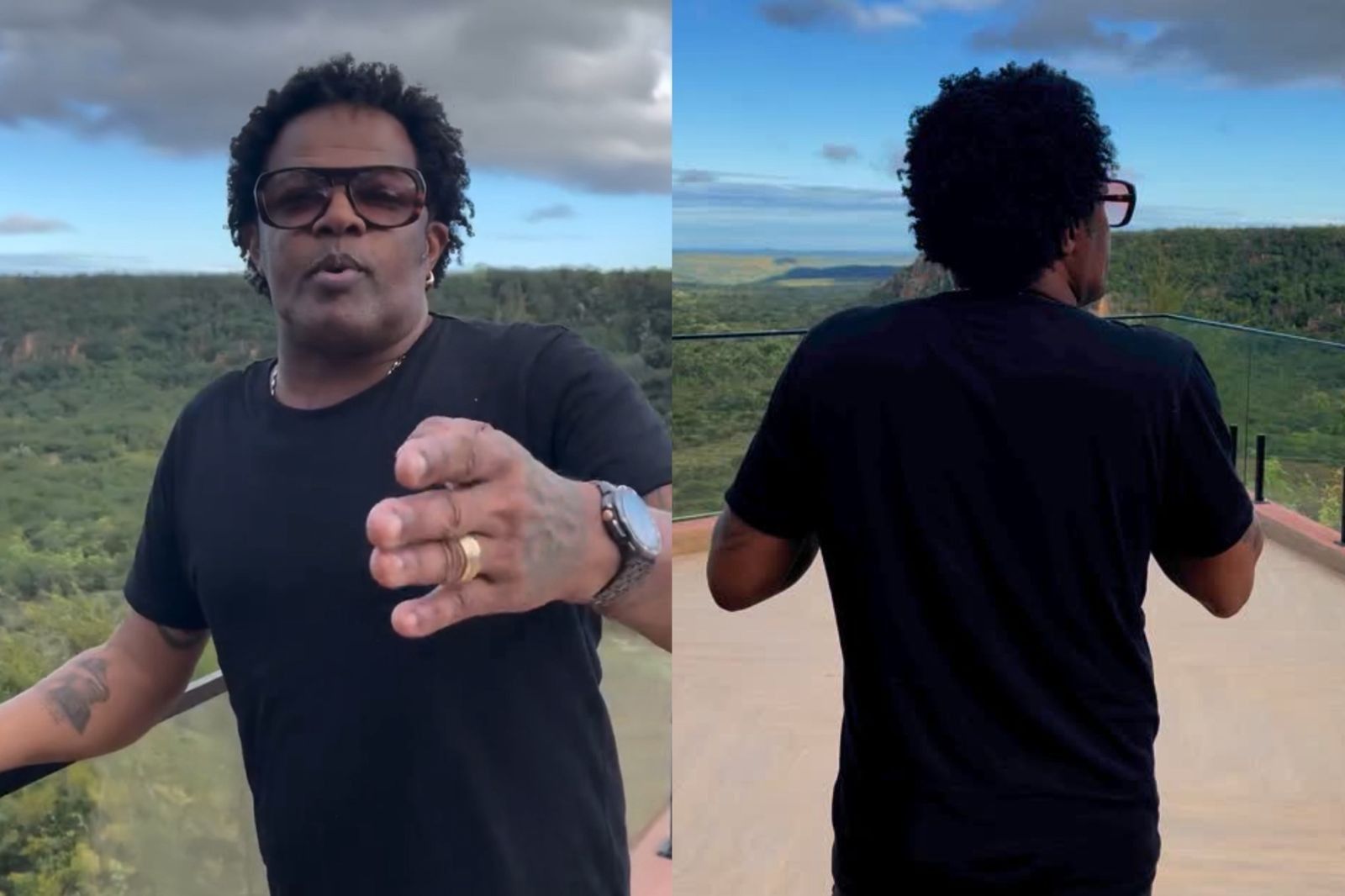 Xande de Pilares visita a Serra dos Matões antes de se apresentar no Festival de Inverno de Pedro II. Reprodução: Globo