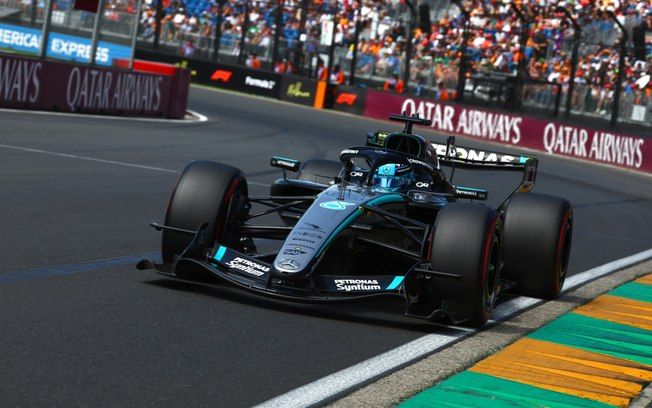 Russell garante a pole na primeira corrida do ano na Austrália.. Reprodução: Esporte