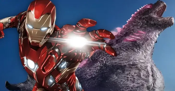 Godzilla é retratado com armadura do Homem de Ferro em nova edição de HQ. Reprodução: Legião dos Heróis