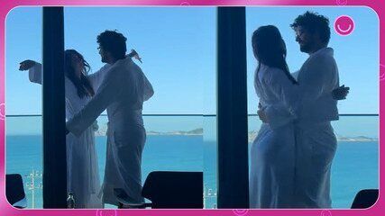 Thaila Ayala e Renato Góes chegam à Forbes Party em São Paulo. Reprodução: Retorno do item 11