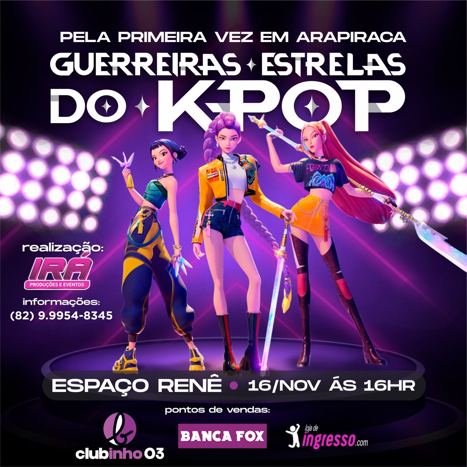 Espetáculo Guerreiras Estrelas do K-POP chega a Arapiraca com dança, música e cores. Legenda da imagem. Reprodução: Retorno do item 11