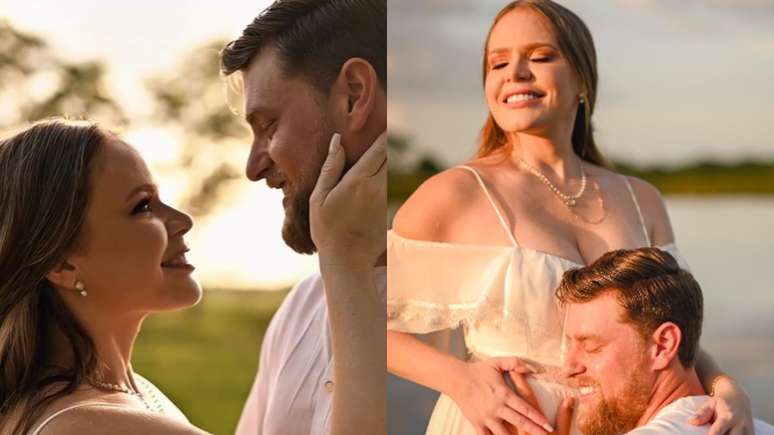 Paulinha Leite e marido celebram a revelação de que esperam gêmeos. Reprodução: Terra