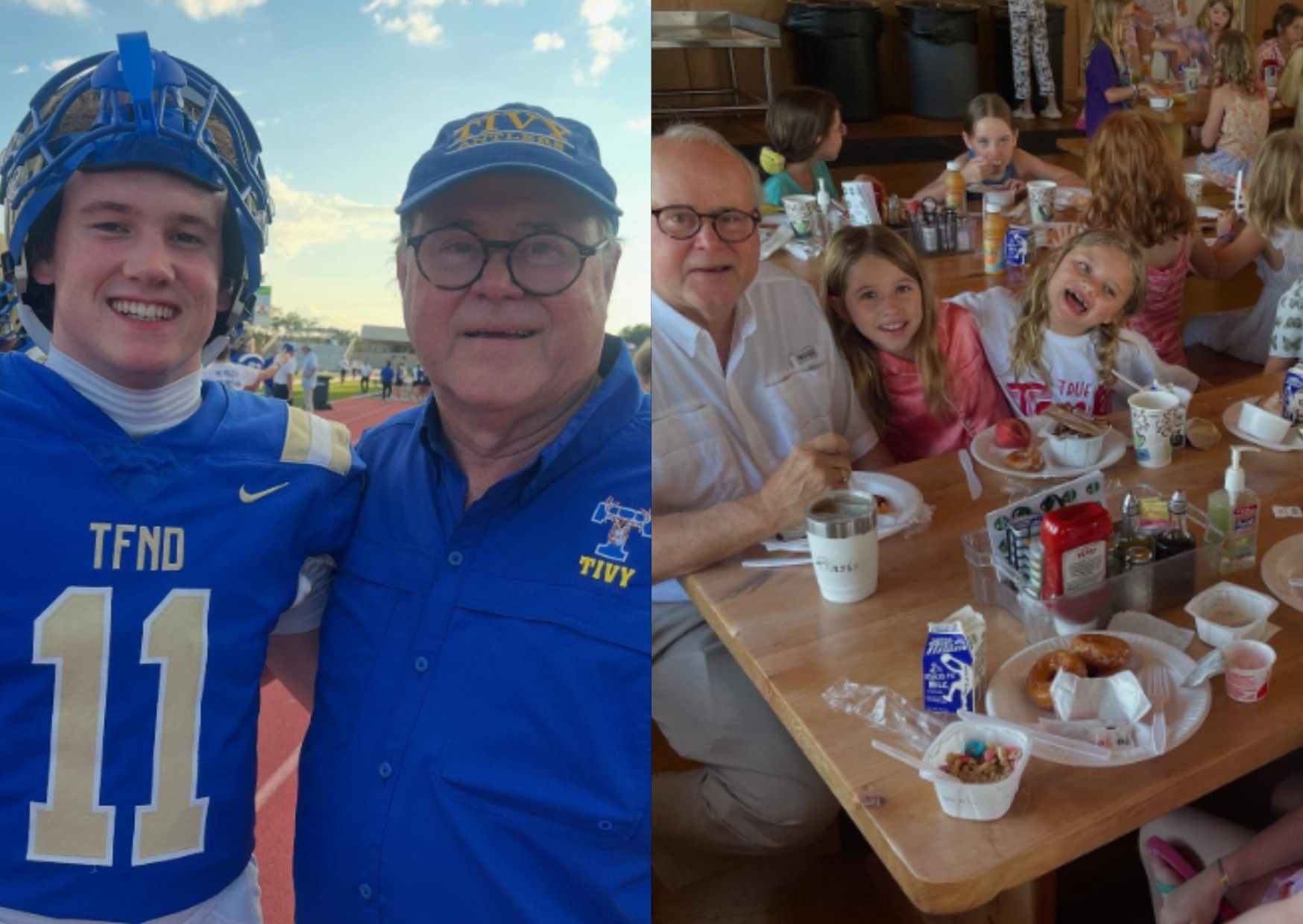 Neto se despede do avô, vítima da enchente no Texas, durante tentativa de resgatar crianças. Reprodução: Globo.