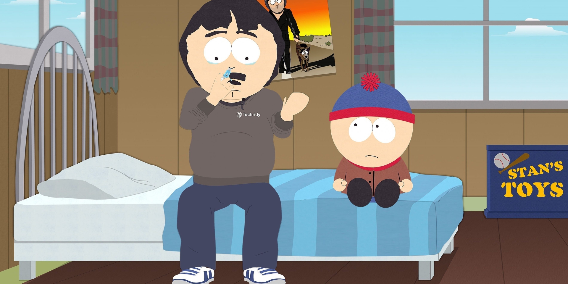 Randy Marsh experimenta com ketamina e inteligência artificial em episódio satírico de South Park. Reprodução: Business Insider