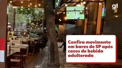 Bares de SP reduzem clientela após casos de bebida adulterada. Reprodução: Retorno do item 11