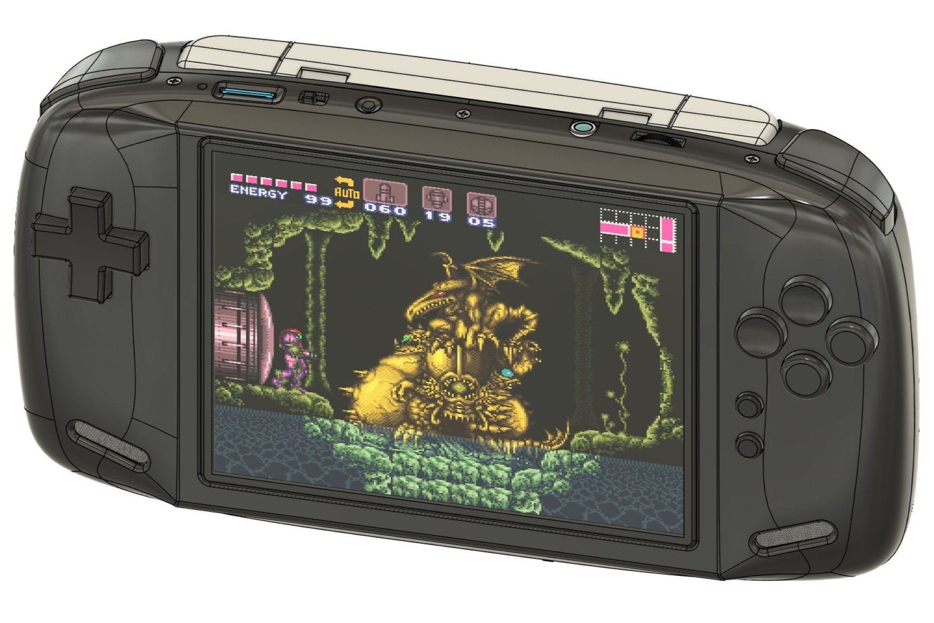 Novo handheld conceito inspirado em consoles retrô, criado por modders. Reprodução: Gizmodo