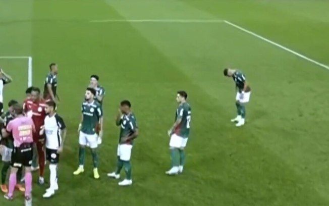 Palmeiras celebra título e provoca o Corinthians, relembrando a polêmica. Reprodução: Esporte