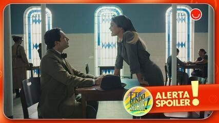 Sandra se revolta ao descobrir que tia Anastácia deixou apenas missas pagas de herança. Reprodução: Globo