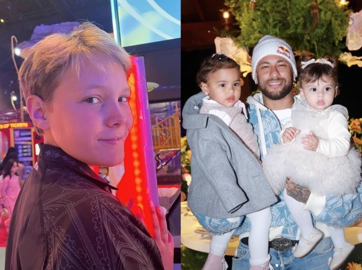 Neymar e Bruna Biancardi celebram o nascimento da filha Mel, em maternidade de luxo em São Paulo.; Reprodução: Globo
