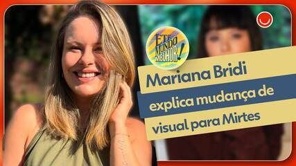 Mariana Bridi exibe novo visual como Mirtes na novela Êta Mundo Melhor!; Legenda da imagem. Reprodução: Globo