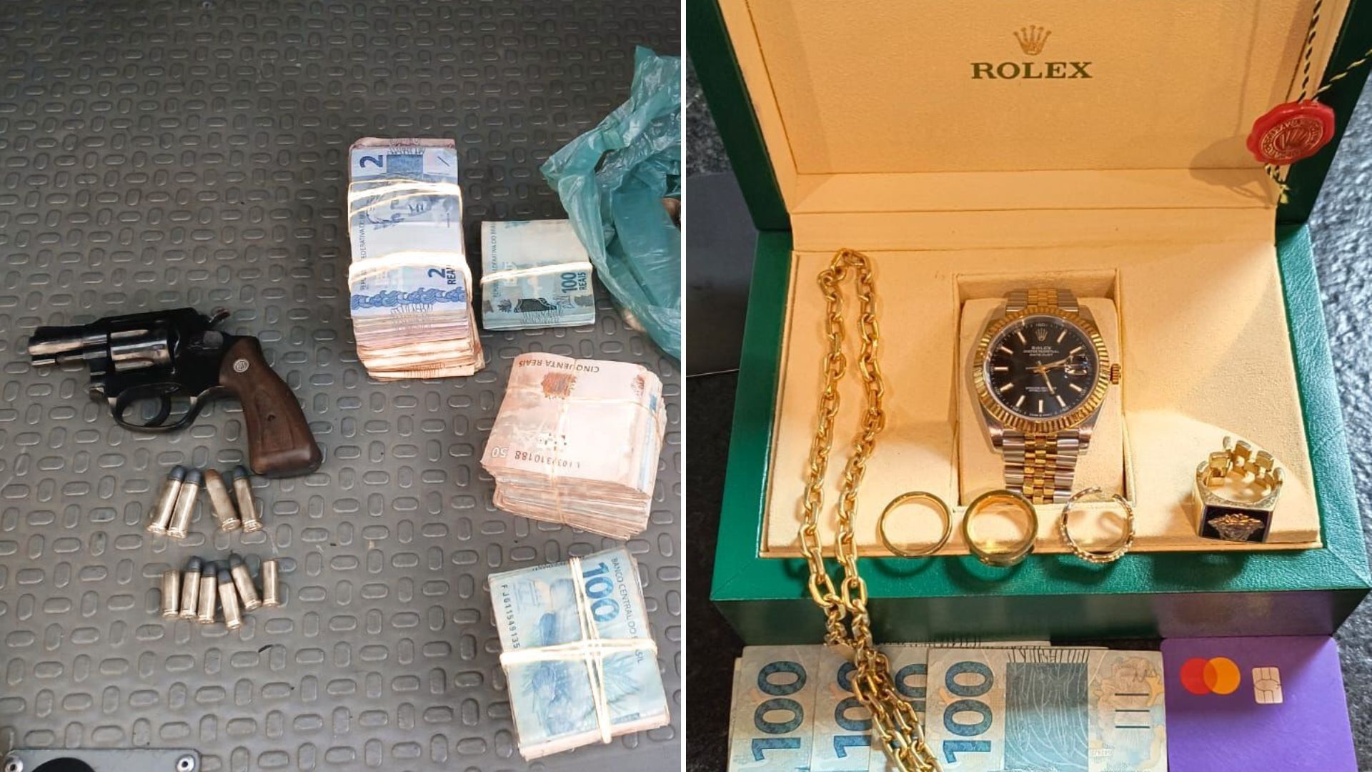 Operação do Gaeco apreende bens e prende integrantes de quadrilhas de agiotagem em Franca. Reprodução: Globo