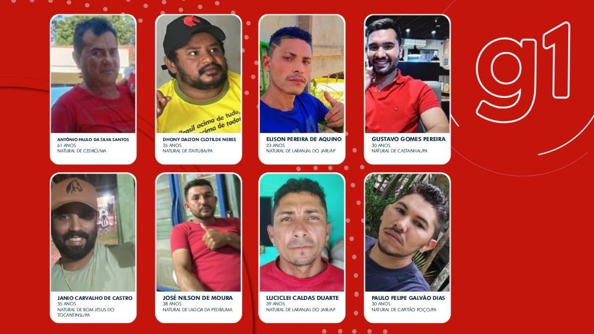 Polícia investiga chacina que deixou oito garimpeiros mortos entre Amapá e Pará. Reprodução: Globo