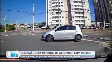Jundiaí é a cidade com mais mortes no trânsito entre municípios com mais de 300 mil habitantes. Reprodução: Globo