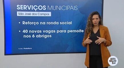 Prefeituras de São José, Taubaté e Jacareí iniciam ações de acolhimento para enfrentar o frio intenso. Reprodução: Globo