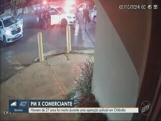 Imagens mostram momento da abordagem policial que resultou na morte de João Victor em Orlândia. Reprodução: Globo