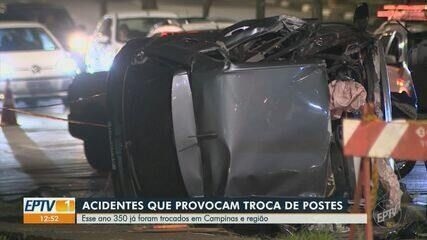 Dois cavalos morreram atropelados na Rodovia Luiz de Queiroz; interdição de faixas e acidente com veículos. Legenda da imagem. Reprodução: Retorno do item 11