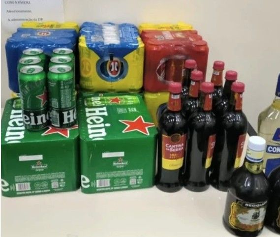 Homem é preso após roubar depósito de bebidas em Niterói. Reprodução: Globo