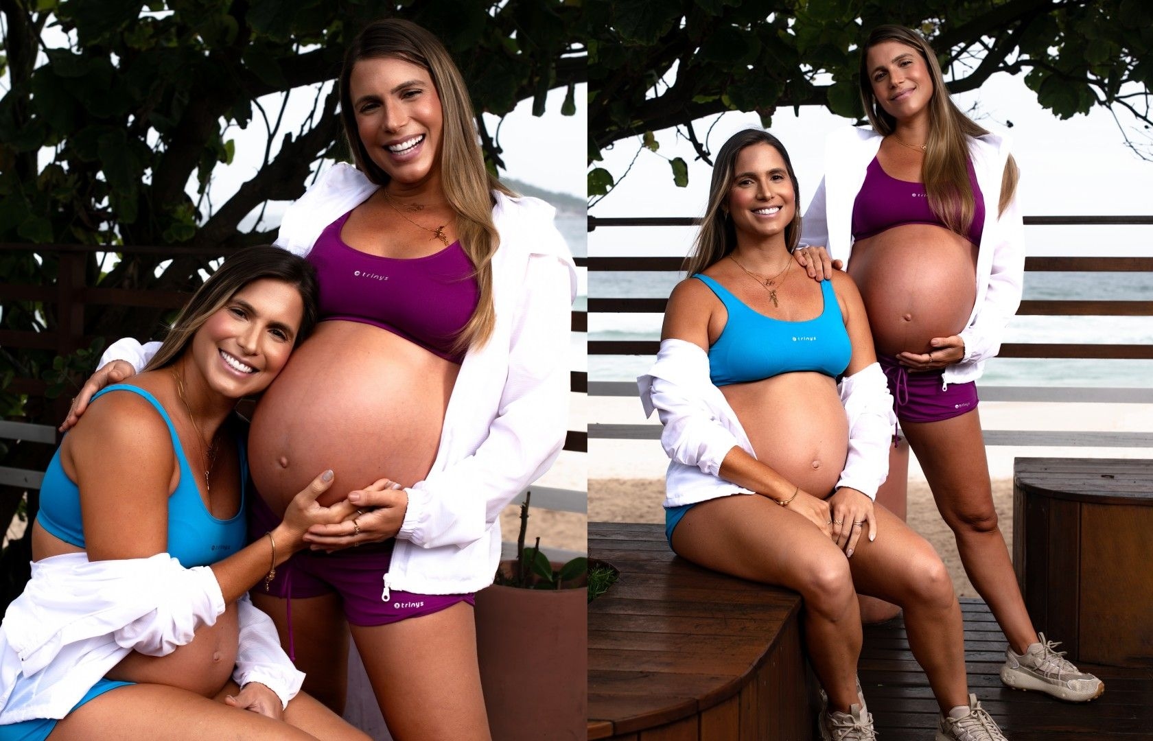 Bia e Branca Feres abordam a gravidez em reality show sobre maternidade.. Reprodução: Gshow