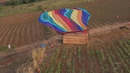 Boituva implementa sistema de bandeiras meteorológicas para a segurança em voos de balonismo. Legenda da imagem. Reprodução: Globo