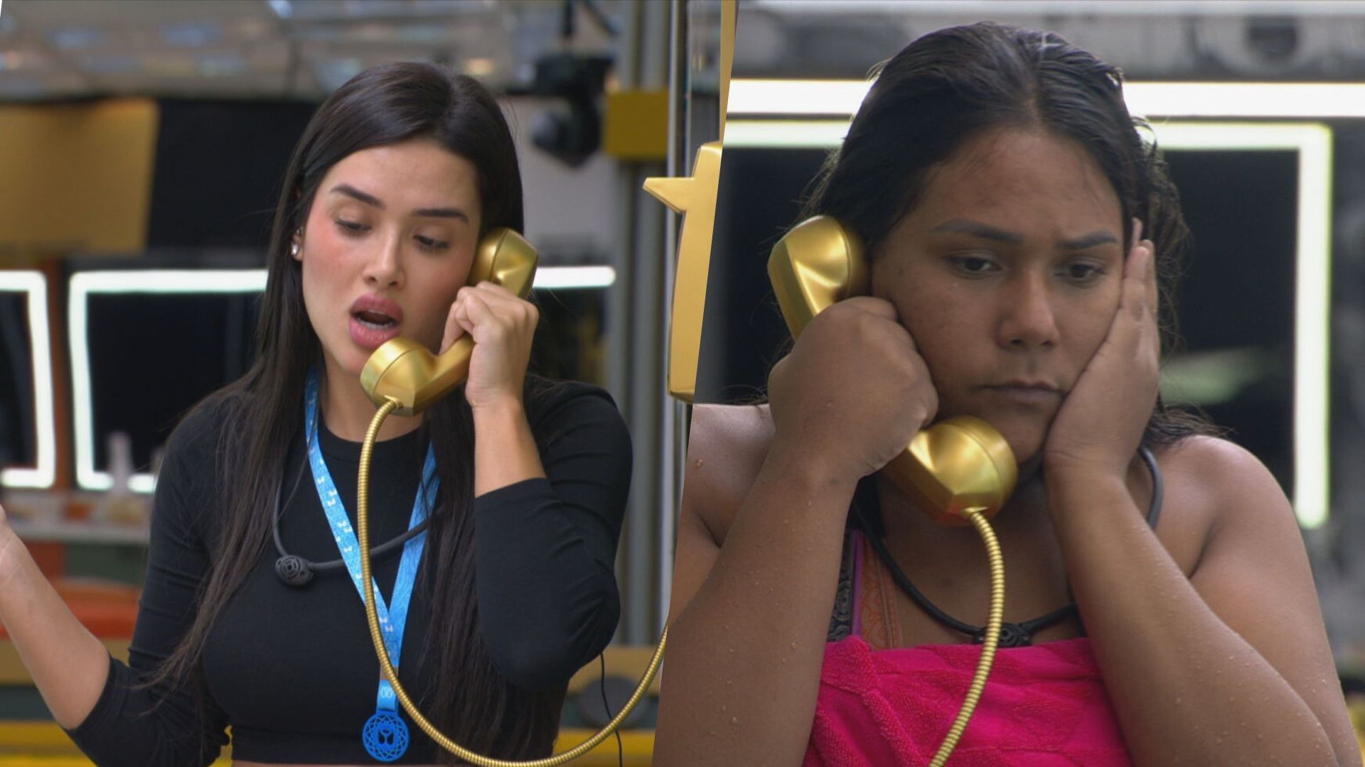 Big Fone toca duas vezes no BBB 26; Jordana e Chaiany atendem.. Reprodução: Gshow