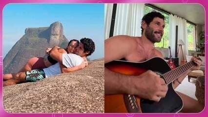 Marcela Witt e Dudu Azevedo compartilham momentos românticos em meio a risadas e carinhos. Reprodução: Gshow