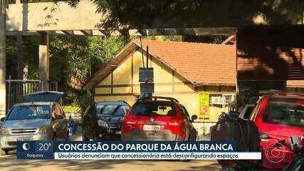 Prédios do Parque da Água Branca sem manutenção quase três anos após concessão à iniciativa privada. Reprodução: Globo