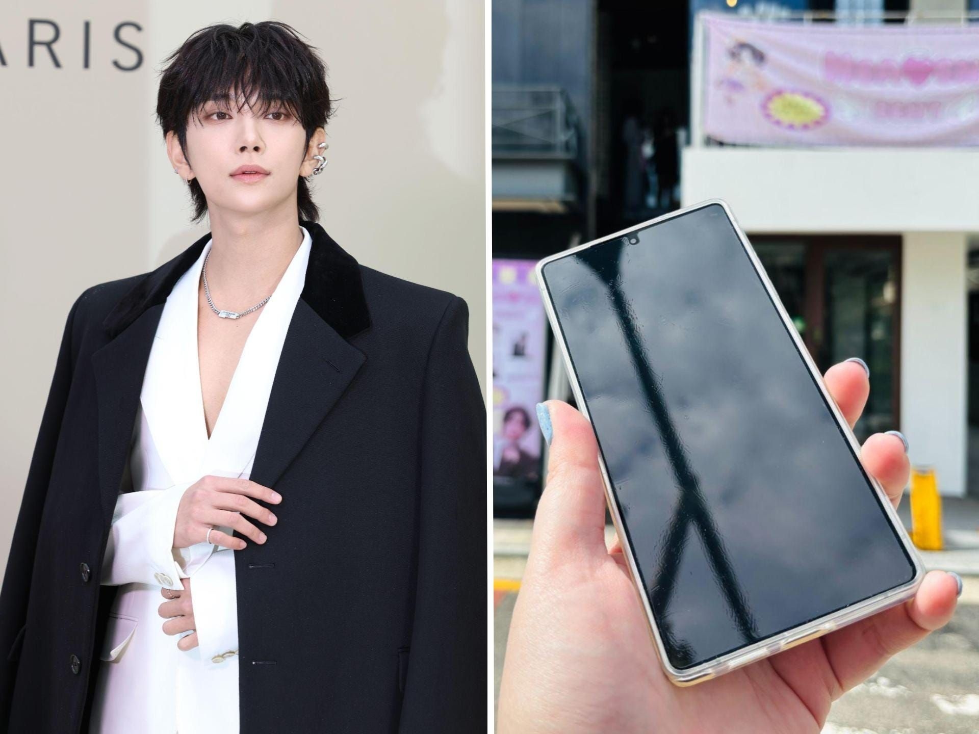 Fã registra Joshua Hong de Seventeen com Samsung Galaxy S25 Ultra. Reprodução: Retorno do item 11