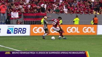 Bruno Henrique participa por videoconferência do julgamento no STJD. Legenda da imagem. Reprodução: Retorno do item 11