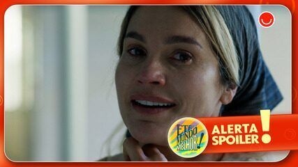 Sandra faz uma profecia diabólica para Celso após a morte de Maria.; Reprodução: Globo