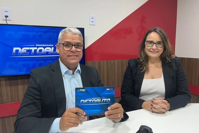 Fonoaudióloga Laura Gomes discute saúde auditiva no programa Neto Auto.; Reprodução: redação