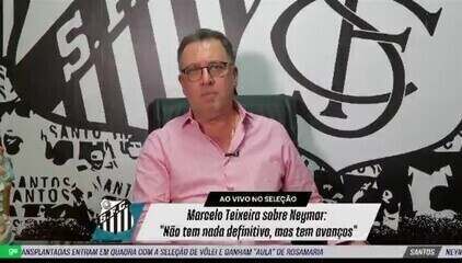 Presidente do Santos comenta sobre renovação de contrato com Neymar e confirma progressos nas negociações. Reprodução: Globo
