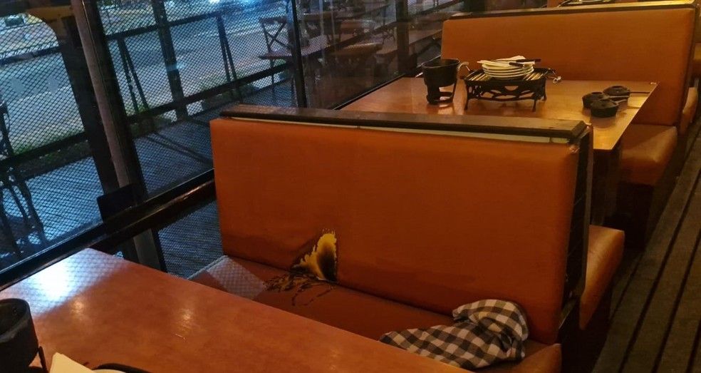 Sameli Bellio se recupera de queimaduras após explosão de fondue em Balneário Camboriú. Reprodução: Alagoas 24 Horas