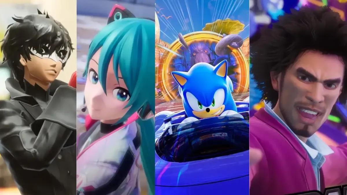 Sonic Racing traz personagens icônicos como Hatsune Miku e Joker em seu novo lançamento. Reprodução: GosuGamers