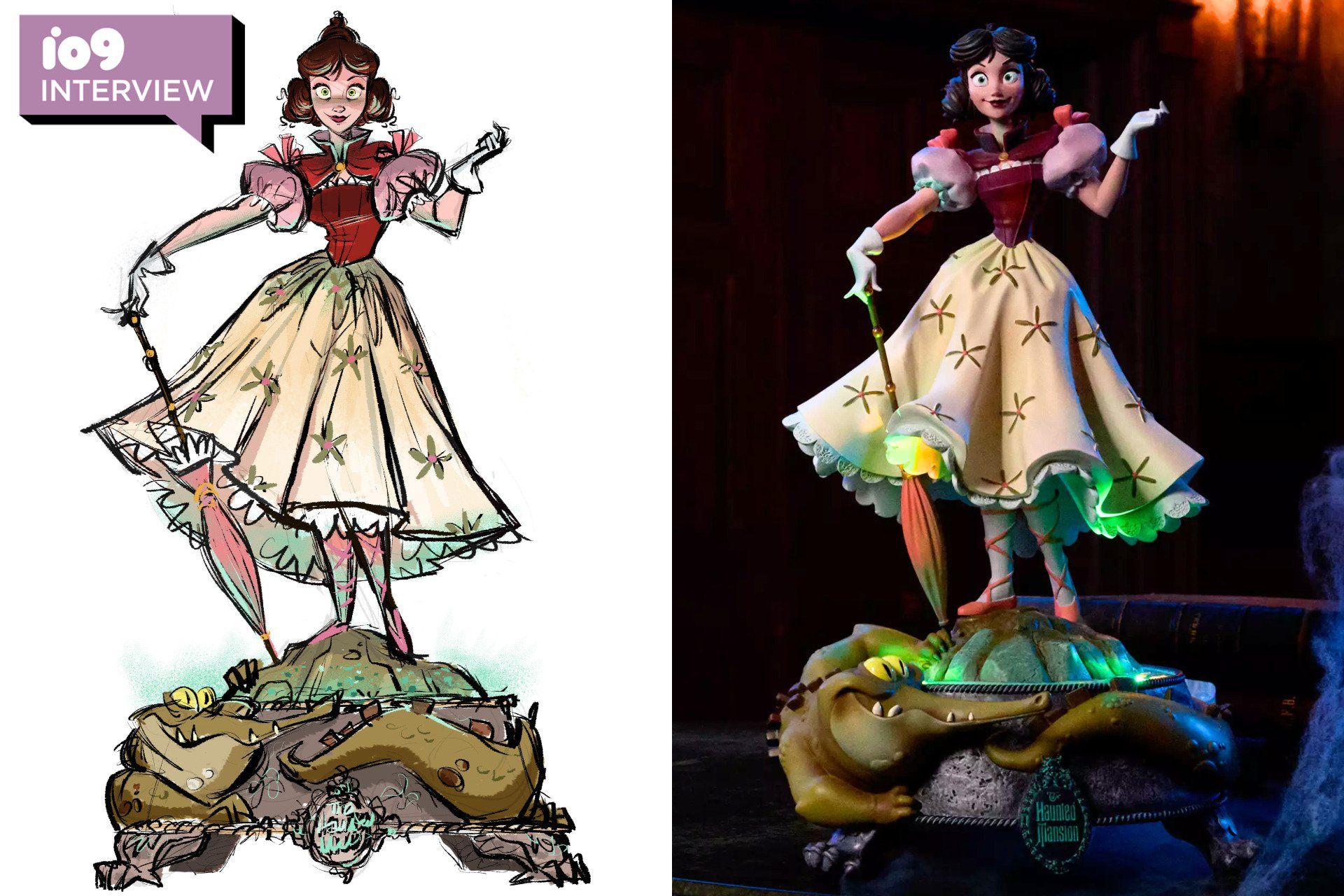 Artista Steve Thompson apresenta novos bonecos inspirados na Mansão Assombrada da Disney.; Reprodução: Gizmodo