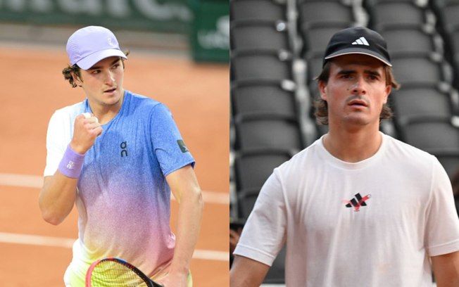 João Fonseca e Petros Tsitsipas formam dupla no ATP 500 de Halle. Reprodução: iG