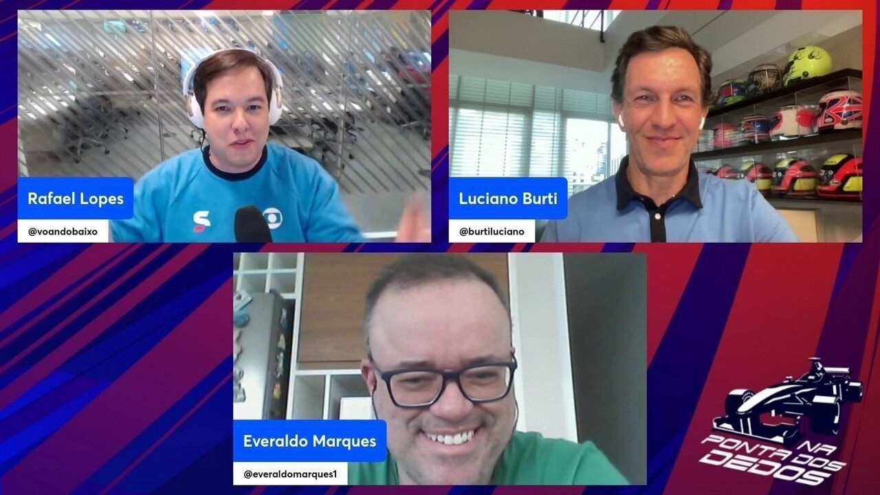 Everaldo Marques comenta o retorno da Fórmula 1 à Globo no programa #NaPontadosDedos. Reprodução: Globo