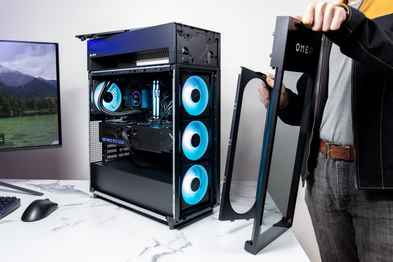 HP Omen Max 45L: PC de jogos em 4K60, conforme a revisão.. Reprodução: Gizmodo